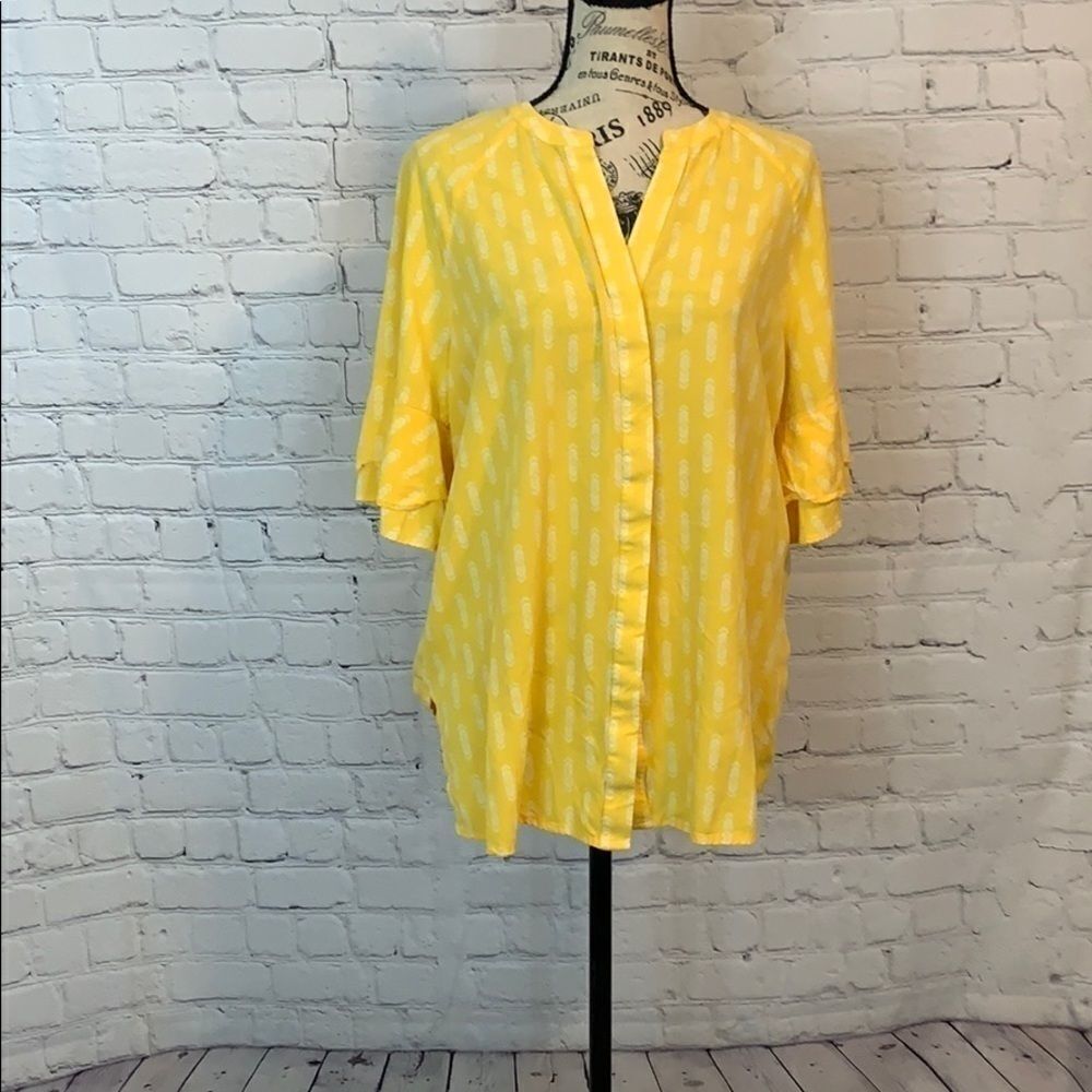 Matilda Jane / Blouse / yellow and white / size m